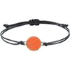 Beaded Strands Football Ball Charm Armband för Boy Girl Sports flätad unisex Justerbar vaxlinje Fan Giftbead Lars22