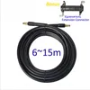 Water Gun & Snow Foam Lance 6-15 Meters High Pressure Washer Hose Pipe Cord Car Cleaning Extension For Karcher CleanerWater