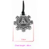 Colliers pendants vintage Nordic Style Celtic Knot Triangle Viking Wheel Metal Punk Collier pour hommes Mystic Rune Rune Amulet Jewelrypendant