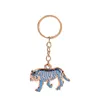 Keychains 1pc Fashion Key Ring Bag Hanger Tiger Keychain Decoratieve accessoire auto enek22