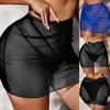 Kvinnors badkläder Kvinnor Mesh täcker Shorts Beach Solid Sheer Kort kjol Maillot de Bain Femme Bikinis 2022 Mujer