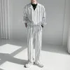 Garnitury męskie Blazers Striped Suit Pants Men Fashion Business Społeczeń