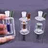 Großhandel Mini bunte quadratische Glas Ölbrenner Rohr Wasser Dab Rig Bong mit Silikon-Strohschlauch und 10 mm männlicher Öl-Rig-Schüssel zum Rauchen