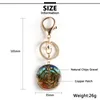 Keychains Reiki Healing 7 Chakra Stone Keychain Energy Crystal Harts Orgone For Men Women Orgonite Car Key Ring ChedyKeychains Emel22