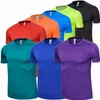 Hohe Qualität Spandex Männer Frauen Kinder Lauf T-shirt Quick Dry Fitness Shirt Training Übung Kleidung Gym Sport Shirts Tops T200601