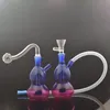 Bruciatore a olio in vetro più economico Bong Narghilè Fumatori Tubi dell'acqua Filtro in gabbia per uccelli in linea Pyrex spesso Riciclatore inebriante Dab Rig Bong di ghiaccio con pentola per olio e tubo colorato all'ingrosso