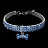 Bling Strass Collier De Chien Cristal Chiot Pet Chat Colliers De Chien Laisse Pour Petits Chiens Moyens Mascotas Accessoires S M L SN4688