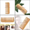 Brosses à cheveux Soins Outils de coiffage Produits Logo personnalisable Peignes en bambou naturel Peigne antistatique Sain large dent Drop Delivery 7035091