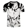 T-shirts masculins Anime de mode Goku 3D T-shirt imprimé Men Femmes Summer Casual Cartoon Sleeve Harajuku Streetwear Oversiz 5806