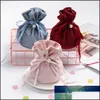 Packing Bags Office School Business Industrial 12*9Cm Mtifunction Jewelry Gift Bag Dstring Sweet Candy Pouch Veet Baby Shower Accessories
