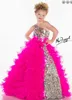 Linda garotinha Beauty Pageant vestido um ombro grânulos vestido vestido de baile tamanho personalizado 2 4 6 8 10 12 14