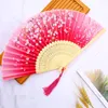 10 pièces/ensemble chinois fleur impression ventilateur Portable été pliant Compact femmes hommes Hanfu Pography s 220505