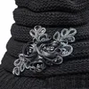 Boinas femininas a cabo malha de chapéu com sotaque de flores feminino boina de gorro folgado Hatberets chur22