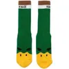 Модные милые носки для мужчин и женщины Японский бренд Письмо зеленый средний труб