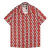 Lüks tasarımcı gömlek erkek 2022 kaplan bowling gömlek hawaii çiçek casual gömlek erkekler slim fit kısa kollu elbise