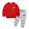 1-13 years Children Autumn Clothes Set Kids Boy Brand LOGO Print Trousers Suit Long Sleeve T Shirts Pant Tracksuit