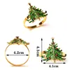 Kerst Napkin Rings Serviette Buckle Silver Round Holder Tree Elk Wedding Hotel Tafel Diner D60094