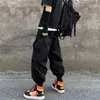 Men's Pants Men's Japanese Fashion Joggers Men Black Army Green Harajuku Cargo Large Both Side Pocket Street Man Wide Legs