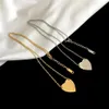 Ожерелье сердца женская нержавеющая сталь пара Золотая цепочка подвесные украшения на шее подарки для подруги аксессуары Whole270g