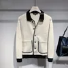 Marca de moda masculina Marca de moda europeia luxo masculino clássico de malha xadrez cardigan suéter casual grande manga comprida