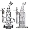 Återvinnare Dab Rig Hookahs Glass Vatten Bongs Rökrör Matris Perc Percolator Vattenrör rökning med 14 mm banger