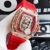 watch Date Luxury Mens Mechanical Watch Richa Milles Rm052 Swiss Movement Rubber Watchband Wristwatches
