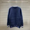 New AOP jacquard letter knitted sweater in autumn / winter 2022acquard knitting machine e Custom jnlarged detail crew neck cotton csgss5gvy