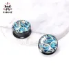 KUBOOZ Acrílico Magpie Tree Waves Tapones para los oídos Túnel Piercings para el cuerpo Joyería Pendiente Medidores Piercing Expander Camillas Venta al por mayor 6-25mm 80pcs