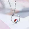 Hangende kettingen creativiteit cirkelvormige ketting kristallen van -elementen zilveren kleur mode wekelijkse sieraden voor dames zomerse kettingen