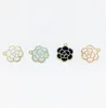 Breloques en émail fleur 17mm, 10 pièces/lot, pendentif adapté au Bracelet, accessoires de bijoux artisanaux DIY