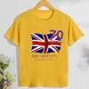 22ss T-shirt da uomo Famous Mens British flag 70 T-shirt commemorativa Stile europeo e americano grande nuova manica corta estate top sciolto Taglia M-5XL