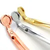 4styles Candle Wick Trimmer Stainless Steel Candles Scissors Trim Wick Cutter Snuffer Round head 17cm