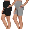 Summer Maternity Leggings Woman Mini Yoga Fitness Sports High Waist Belly Pregnant Pants Slim Fashion Shorts P0404