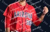 Nouveaux maillots de baseball du Collège des Wildcats de l'Arizona pour hommes Rob Refsnyder Joey Rickard Alex Mejia Johnny Field James Farris Scott Kingery Chemises Marine