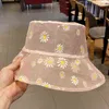 Sommar fairy blomma knopp silke fiskare kvinnlig liten ren och fräsch och tunn fat keps med ihålig ut sol hatt hink keps g220418