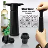 Outils de bar Kit d'économiseur de pompe à vin de qualité supérieure Pompes à vide Joystick réutilisable sans fuite Air 2 bouchons de bouteille Préservateur d'étanchéité pour garder les vins parfaitement frais