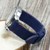 Bracelet de montre Vintage en cuir suédé véritable 18mm 20mm 22mm 24mm bracelet de montre bleu Royal de haute qualité pour hommes femmes montres 220507