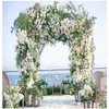 Decoratieve bloemen krans aangepaste bruiloft bloem rij gewelfde arrangement stadium weg lead scène lay-out party decoratie hoekstukken