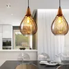 Pendant Lamps Modern Glass Lights Water Drop Lampshade Lamp LED Hanging Kitchen Loft Decor Bar Dining Room Light FixturesPendant