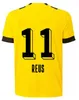 Haller Adeyemi Reus Dortmund Soccer Jerseys 22 23 Moukoko fanów Wersja Wersja piłkarska Bellingham Men Kids Reyna Brandt 110. rocznica czarna koszula