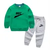 Fashion Children Sets Suit Boys Girl Brand letter printing Suits Baby Knit pullovers Hoodies Pants 2Pcs/Sets Spring Toddler Cotton Tracksuits