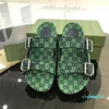 2022 Высококачественные мужские женские тапочки сандалии обувь скользкий летний мода широкий плоский флип флоп размер 35-46 с коробкой