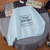 DIY Print Design Frauen Hoodie Custom s für Männer Hip Hop Streetwear Unisex Sweatshirts Einfarbig Drop 220722