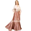 Vintage Victoriaanse prom-jurken V-hals met lange mouwen formele feestavondjurken retro plooien speciale gelegenheid jurk voor vrouwen