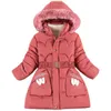 Piumino per bambini Inverno Adolescente Lana ispessita Giacca con cappuccio in cotone imbottito Parka Bambini Giacche lunghe calde Capispalla per bambini J220718