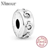 Breloque en argent Sterling 925, trèfle, perles à double doublure, adaptées aux bracelets Pandora, accessoires de bijoux à faire soi-même