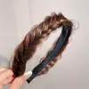 新しいファッションシミュレーションヘアアクセサリーハンドメイド編組ヘッドバンドの女の子滑り止め歯のヘアバンド