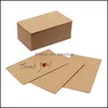 Greeting Cards Event Party Supplies Festive Home Garden Ll Lber 100Pcs Blank Kraft Paper Business Otrne
