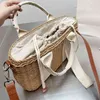 Sommer Tragetaschen Frauen Mode Handtasche Vacstion Schulter Bagss Designer Marke Umhängetasche Weiblichen Gewebten Korb 220324