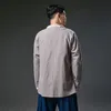 Vintage ethnische Kleidung Herren Tang-Anzug Tops orientalischer Stil Outfit männlich O-Ausschnitt asiatisches Kostüm Frühling Sommer atmungsaktiv Hanfu